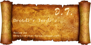 Drotár Teréz névjegykártya