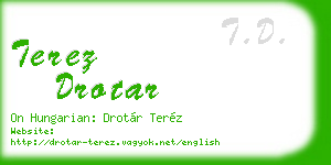 terez drotar business card